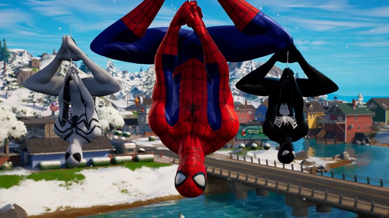 Spider-Man තුනට ගැලපෙන්නේ Fortnite කළු සුදු ඇඳුමයි