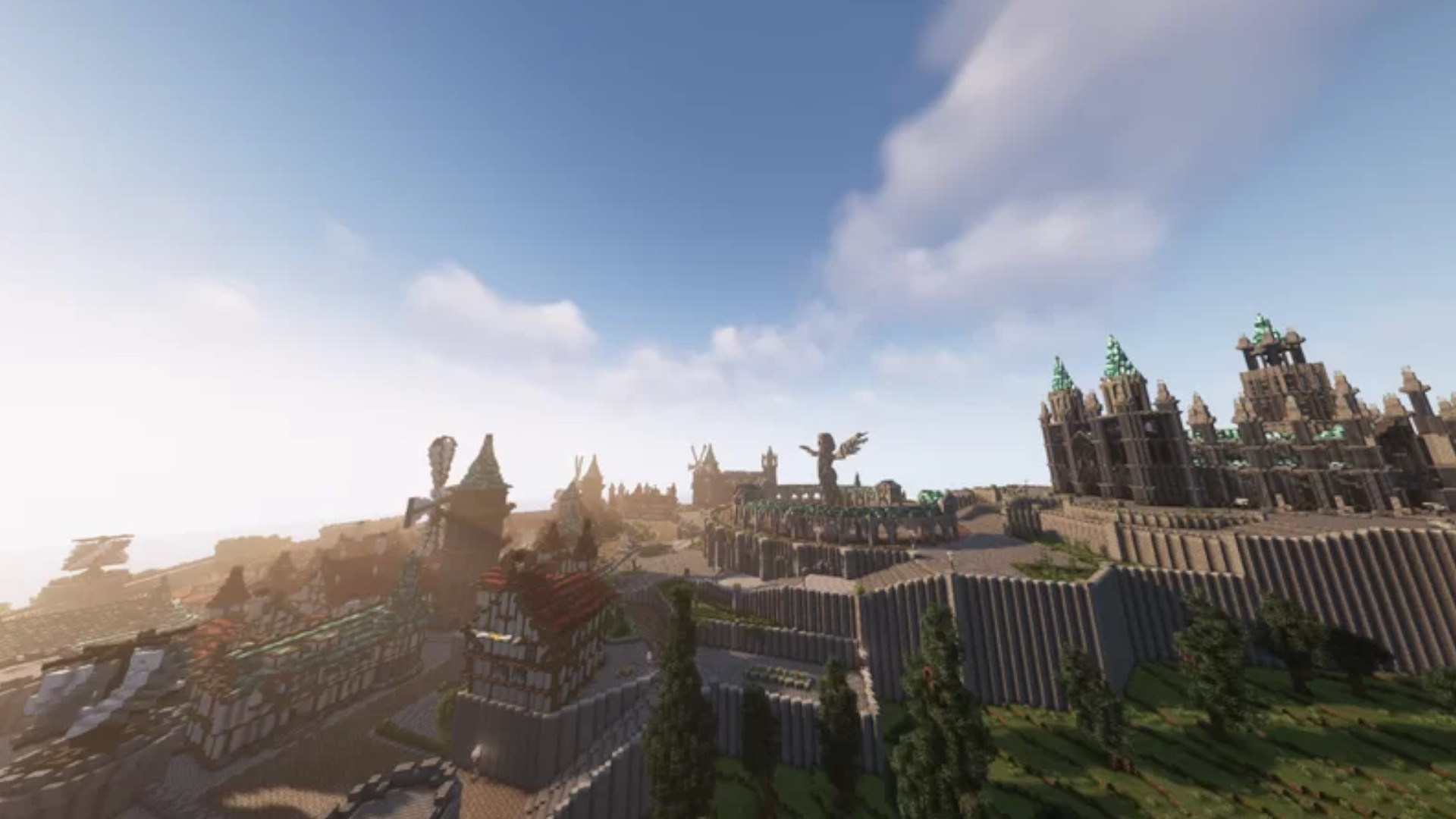 Lojtarët e Minecraft shpenzojnë 400 orë duke ndërtuar Mondstadt të Genshin Impact në shkallën 1:1