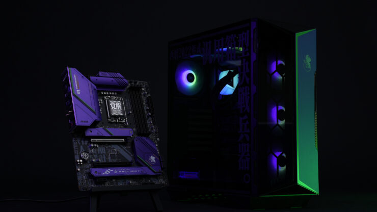 MSI-Unveils-Neon-Genesis-Evangelion-Anime-Inspired-PC-Components.-Cases-Motherboards-PSUs-AIO-Coolers-740x416-1
