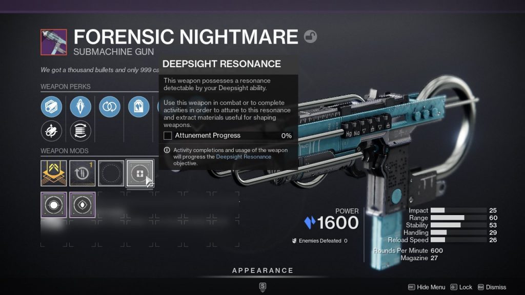 Destiny 2 Deepsight Resonance-Waffe
