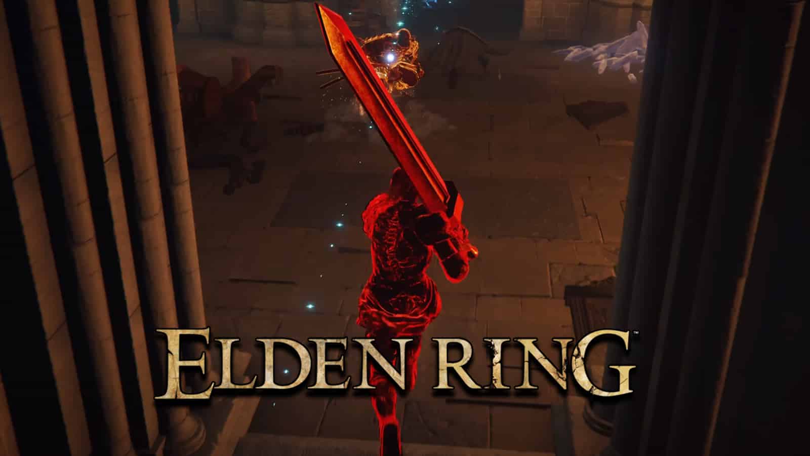 Hráč invázie Elden Ring drží snímku obrazovky skvelého meča.