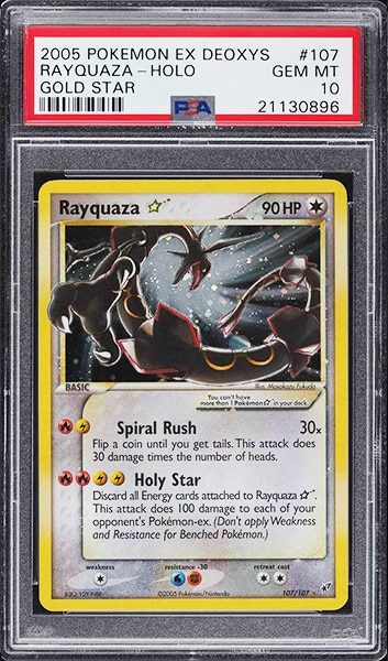 Rayquaza Gold Star Holo Ex Deoxys