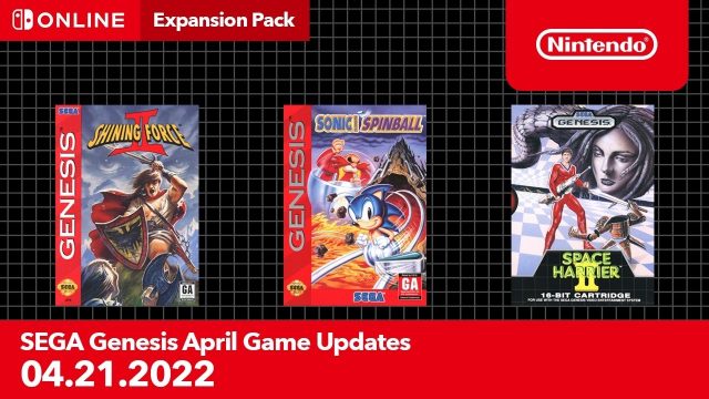 Ĝisdatigo de Sega Genesis April 2022 Nintendo Switch Online 640x360 2