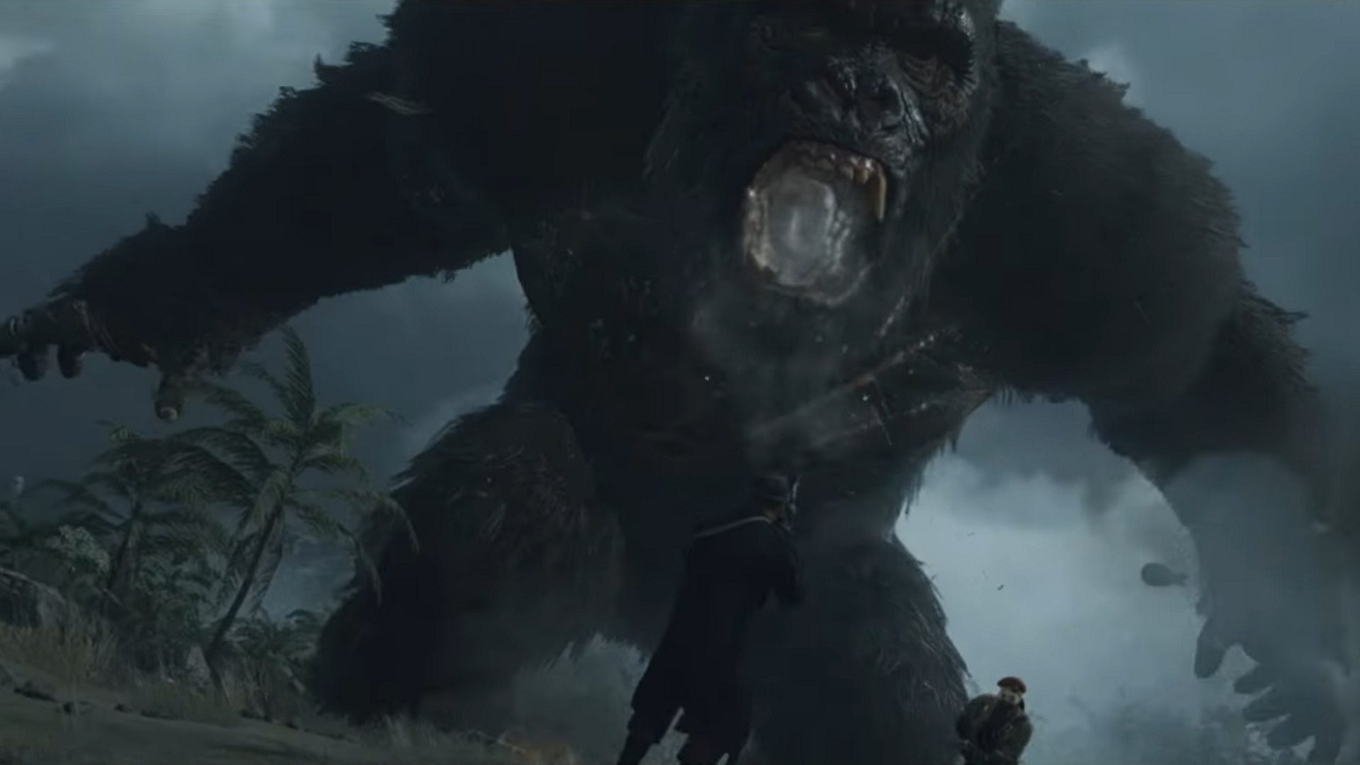 King Kong faces down a guy with a gun in the new Warzone update