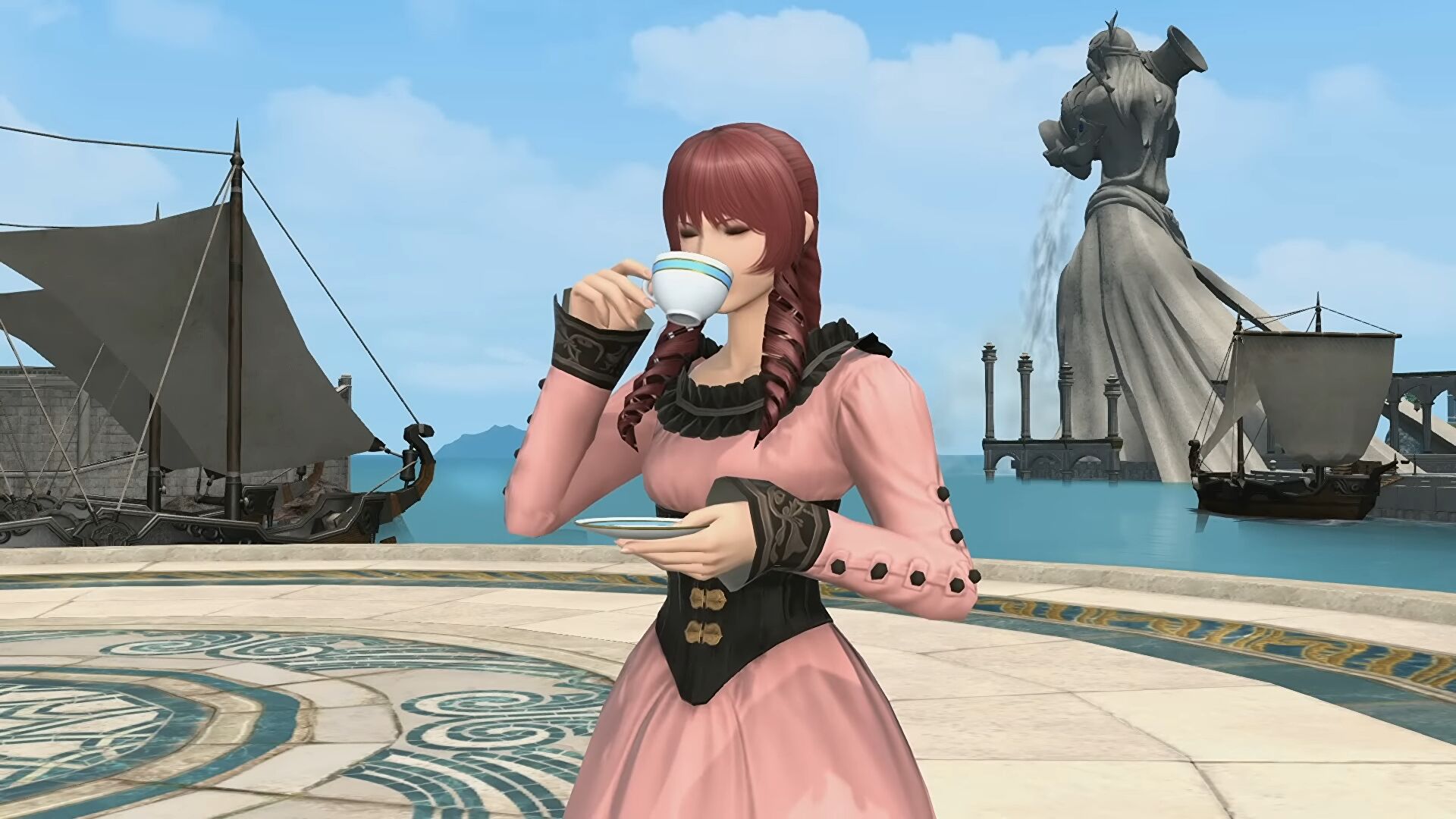 Final Fantasy Xiv %e2%80%93 Emote Showcase Drink Tea 0 4 Screenshot