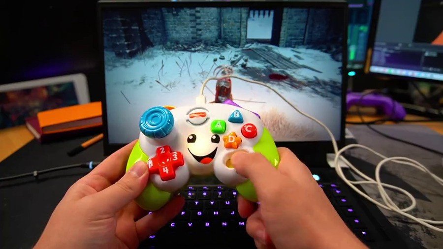 Random Someone Created An Real Working Fisher Price Xbox Controller.900x