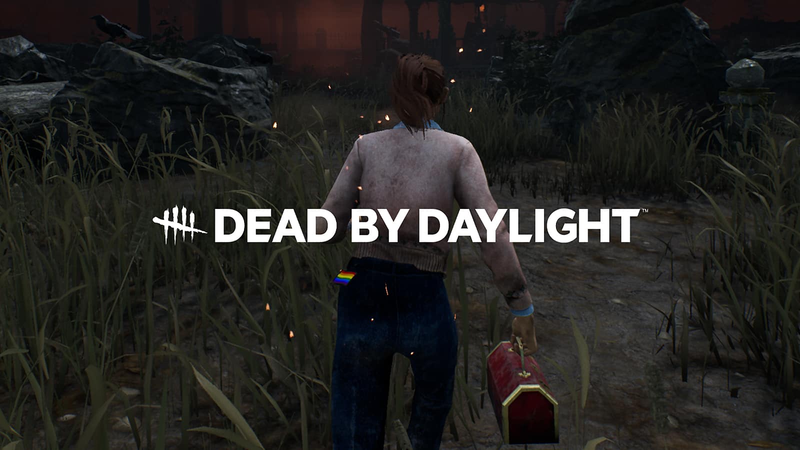 Nancy corriendo en Dead by Daylight con el logo