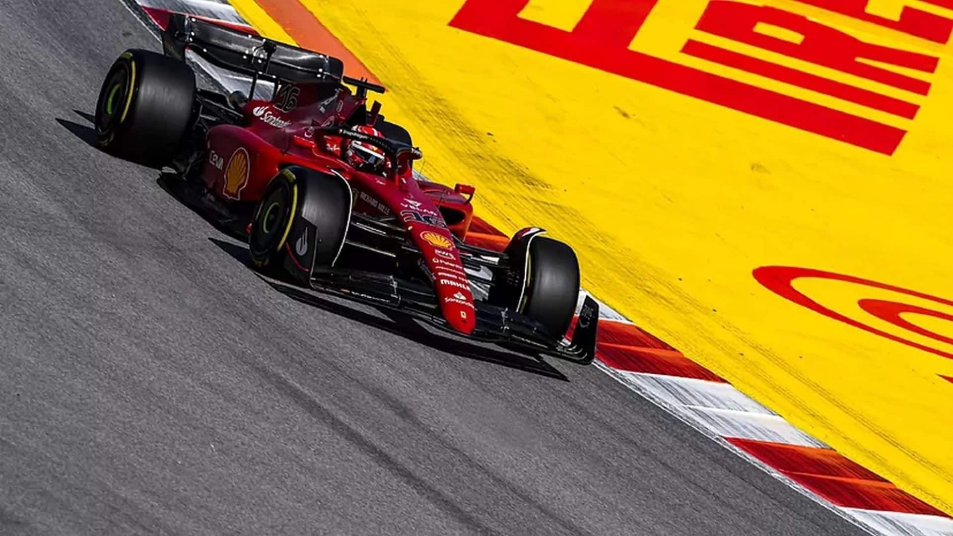 Ferrari cornering ni f1 2022