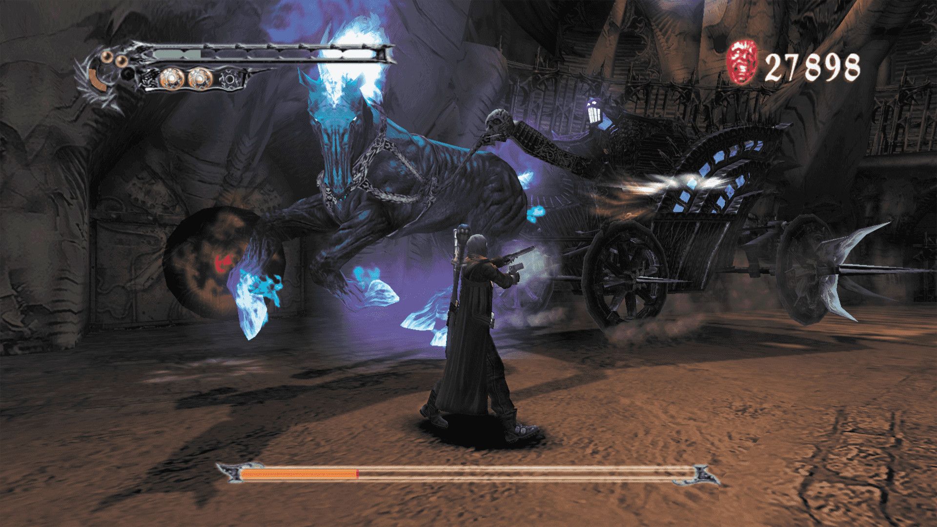 dante fighting boss in devil may cry