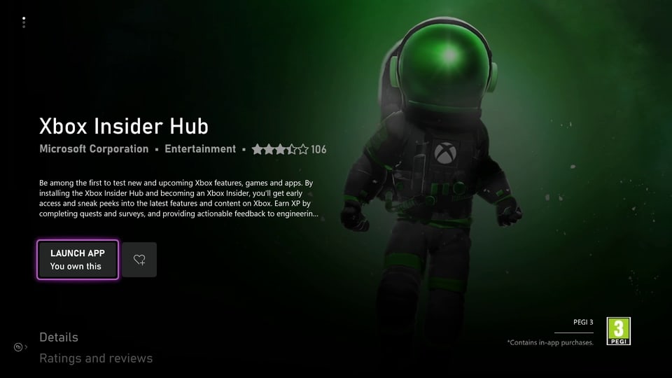 Приложение Xbox Insider Hub