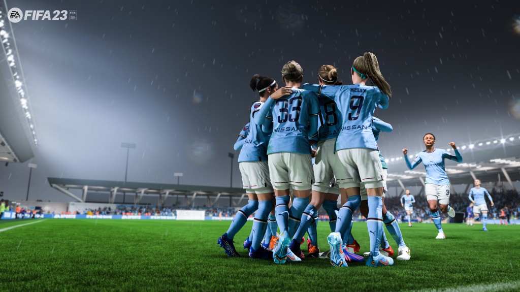 Echipa de cluburi feminine FIFA 23 sărbătorește