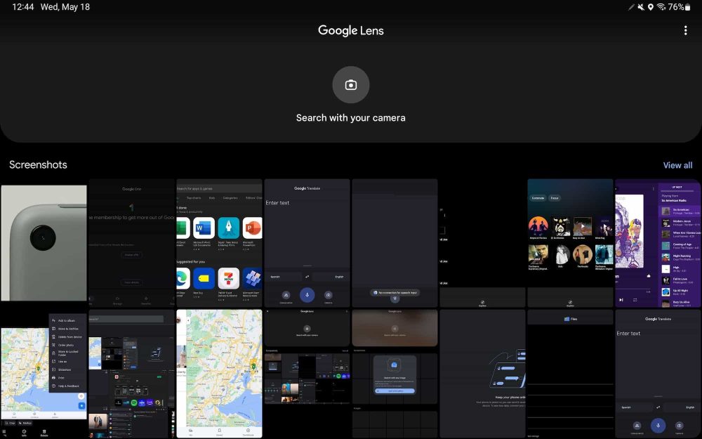 Tablet Google Lens
