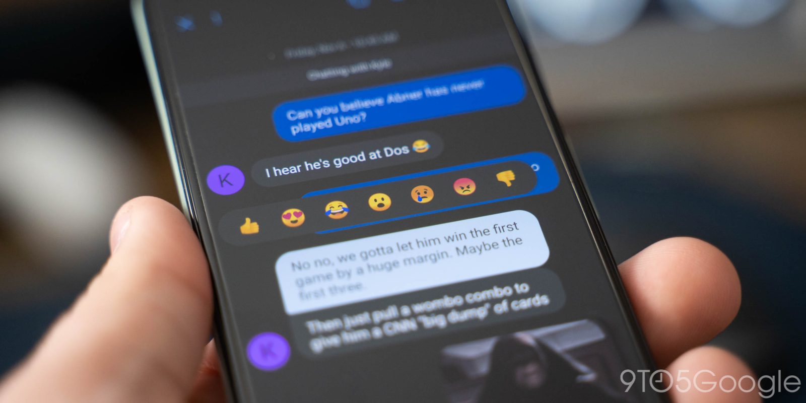 Google Messages Emoji-ის რეაქციები 1