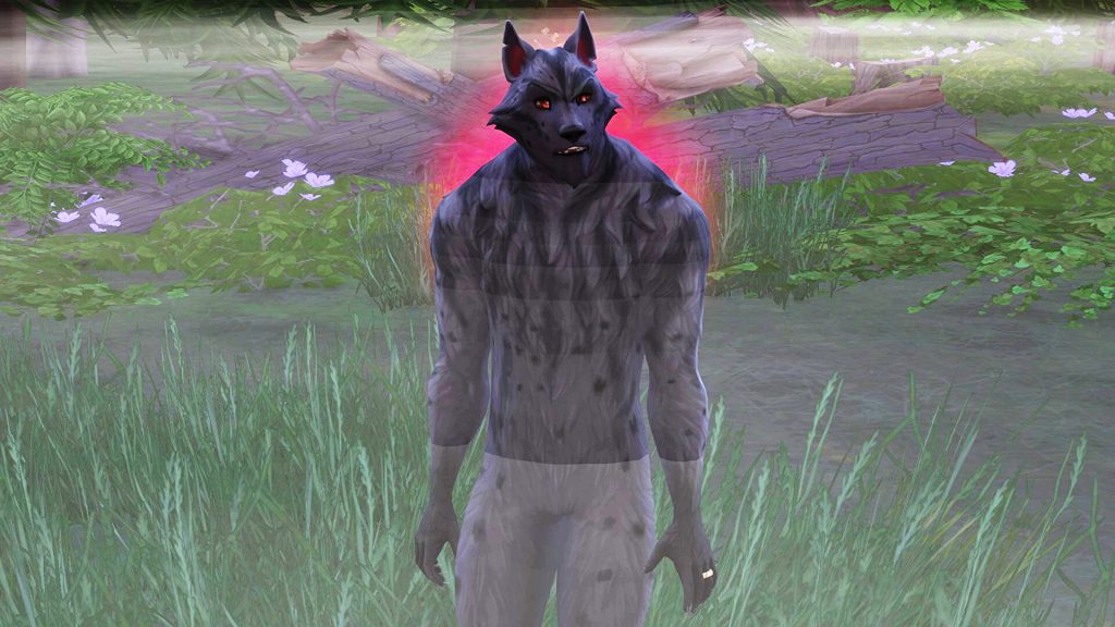 Sims 4 Werewolves Angry Wolf Kontras Tinggi