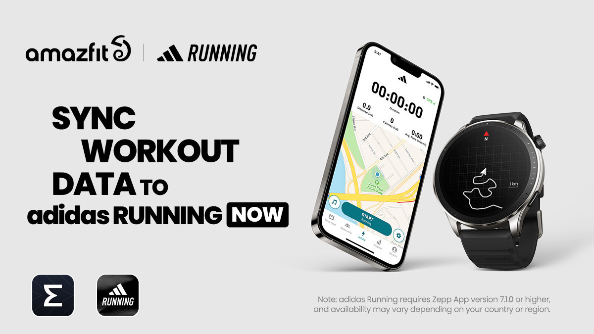 Synchronizuj dane treningowe Amazfit z Adidas Running