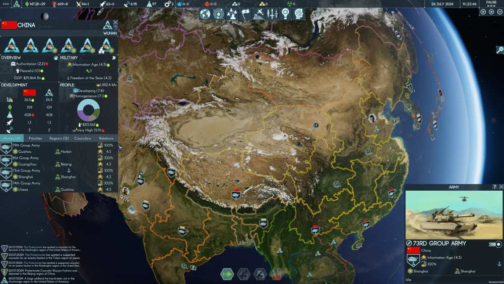 Terra Invicta Ázsia térkép
