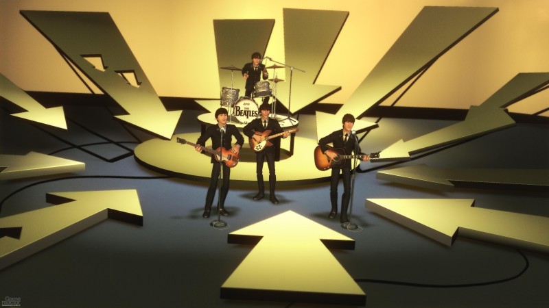 Scène du groupe de rock des Beatles